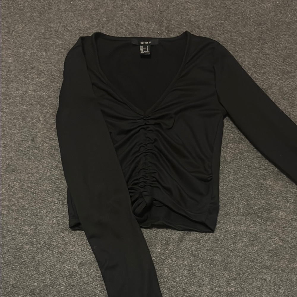 H&M Black Ruched Women's Top